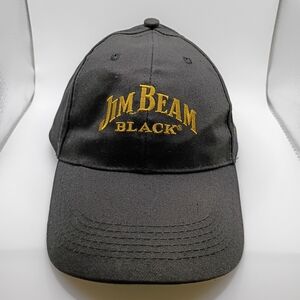 Jim Beam Baseball Cap Black & Gold Adjustable Strap Cotton 'Jim Beam Black'